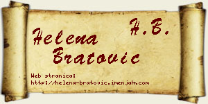 Helena Bratović vizit kartica